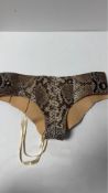 Dilara Findikaglu Women's Leather Knickers, Snake Print, One Size