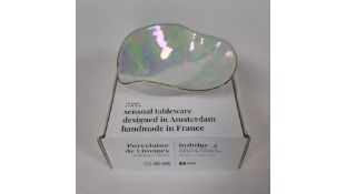 Sarah Linda Indulge .2 Iridescent Bowl with 24K Golden Rim 10.5 X 11 X 4.7cm