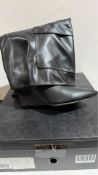 Azalea Wang Women's Alexia Belt Boots, Black, UK 6.5. Box damaged