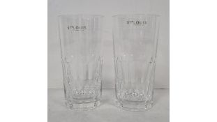 Two St Louis Caton Highball Glasses. No Box Or Packaging