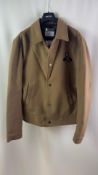 Philipp Plein Men's Racing Club Tweed Jacket, Beige, Size Large, Sample