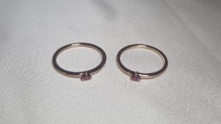Two Pandora Rose Gold Rings, Size 54