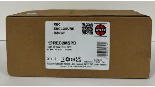 WYLEX 100A REC C/W Surge Protection Device, Metal, 18th Edition