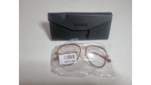 Sinner Owen Shiny Crystal Bordeaux Glasses, 751-65-07. Damaged Case