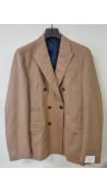 Eleventy Men's Double Breasted Jacket, Camel, Size 54 IT/44 UK