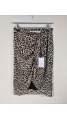 IRO Women's Midi Skirt, Black Leopard, Size 36