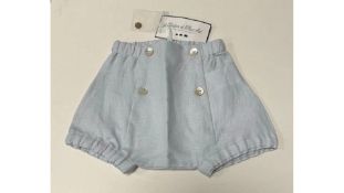 Three Tartine Et Chocolat Baby Bloomers, Sky, Size 6 Months