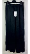 Attersee Women's The Satin Relaxed Pants, Black, Size XS