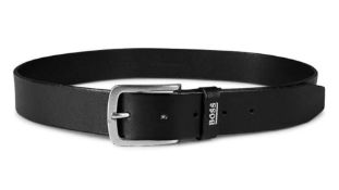 BOSS Jor Logo Belt, Medium Black, Size 80