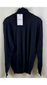 Salvadore Ferragamo Men's Roll Neck Jumper, Navy, XL