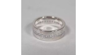 Thomas Sabo Sterling Silver White Pave Stones Ring, Size 54, No Box