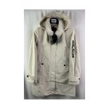 Creenstone Technical Zipper Pleat Women's Jacket, Summer Sand, Size 36
