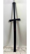 Two Hema One Handed Padded Blade Sword, Black, 121cm Long from Handle to Tip of Sword. OVER 18's ONL