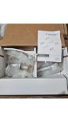 Crosswater Waldorf White Lever Basin 3 Hole Mixer Tap Set WF131WNC_LV+