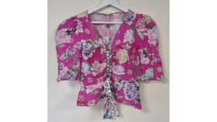 Sandro Women's Becky Blouse, Pink, Size UK 10