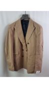 Eleventy Men's Double Breasted Jacket, Camel, Size 50 IT/40 UK