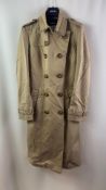 Philipp Plein Women's Gabardine Trench Coat, Beige, Size S, Marked, Sample