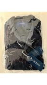 Eton Men's Short Sleeve Terry Resort Shirt, Navy, Size XS