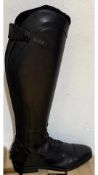 EGO7 Orion Tall Riding Boots with Laces, Black, UK 7.5
