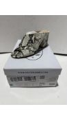 Steve Madden Women's Selma Cross Strap Block Heel Mules, Snake Print, UK 6