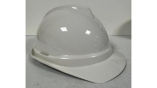 Six MSA V-Gard Safety Helmet, White, Size S/M