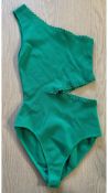 Maje Women's Cut Bodysuit, Green, Size 1