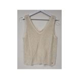 Two Dranella DRPALINA 3 Sleeveless Jumper, Beige, Size S