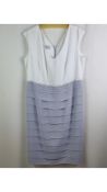 Condici Mother of The Bride Sleeveless Dress, Size 18 UK, Off White/Grey
