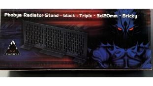 Phobya Radiator Stand, Black, Triple, 3X120mm