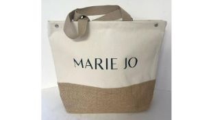 Two Marie Jo Polyester, Cotton, Jute Bag, White, Beige