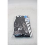Adidas 3 Stripes Loose French Terry Wide Leg Jogging Bottoms, Black, UK XS