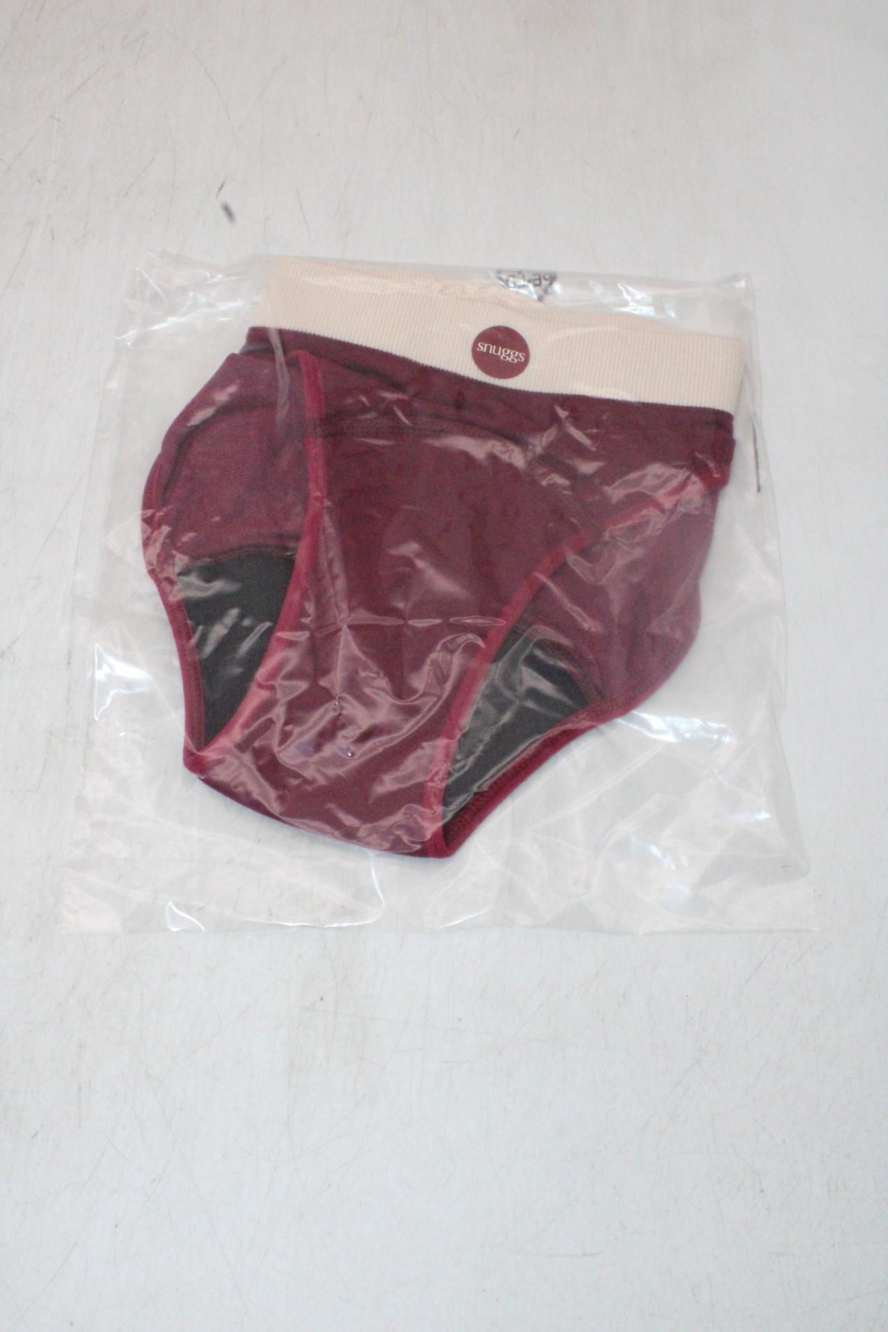 Four Pairs of Snuggs Seamless Rib Briefs, Cherry Red, Size Include 2x L, and 2x S