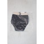 Four Pairs of Seamless Ribbed Brief, Navy, Size Include 2x L, and 2x S