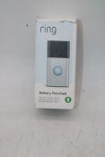 Ring Battery Video Doorbell, Satin Nickel, Box Sealed/Box damaged