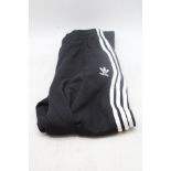 Adidas Originals Women's 3 Stripe Wide Leg Bottoms, Black/White, UK XS