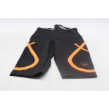 Adidas Women's Stella McCartney Shorts, Black/Orange, Size 2XS