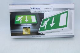 Three Eterna EXIT3MLED Emergency Exit Box Sign, 390mm X 192mm X 60mm