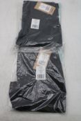 Two Pairs Asics Sport RFLC Tights, Black/Clear Blue, Size M