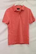 Eden Park Polo Shirt, Salmon Pink, Size M