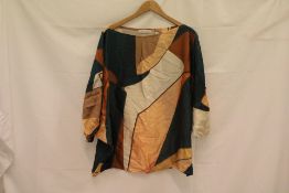 Jaki London Lilith Silk Blouse, Multi, Size S/M