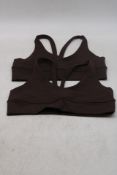 Two Align Label Crop Tops, Brown, Size S