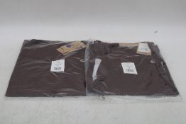 Two Asics Men's Core Short Sleeve Running Top, Dark Red, Size M