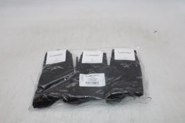 Six Packs of Calvin Klein Women's Crew Socks, Black, One Size, 2 Pairs Per Pack
