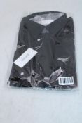 Eton Slim Fit Cotton Woven Shirt, Black, Size 42/16.5