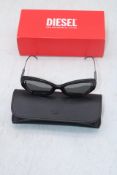 Diesel ODL2001 Sunglasses, F-Shiny Black/L-Grey Silver Mirror