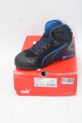 Puma Rio Mid Water-Resistant Safety Boots, Black/Blue, UK 6.5. Box damaged
