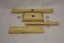 Craggy Games Hooks Ring Toss Game with Shot Ladder Bundle, Wooden