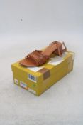 Mansur Gavriel Leather Sandals, Tan, Size 39, Box Damage