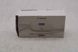 Four X-Sense Battery Operated Carbon Monoxide Detector, White. Box damaged