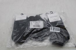 Twelve Pairs of Calvin Klein Socks, Black, One Size